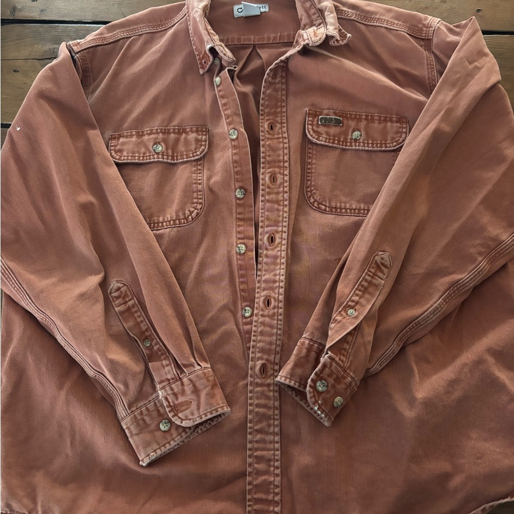 Carhartt Salmon Lightweight Shirt Jacket Sturdy Cotton